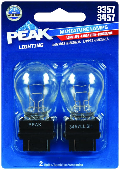 Peak Halogen Parking/Stop/Tail/Turn Miniature Automotive Bulb 3357 3457