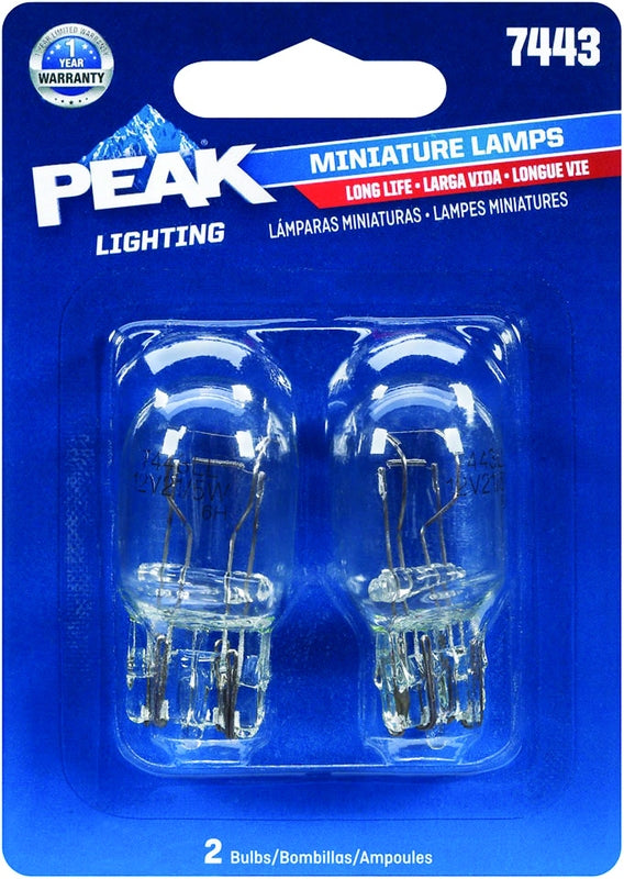 Peak Halogen Parking/Stop/Tail/Turn Miniature Automotive Bulb 7443