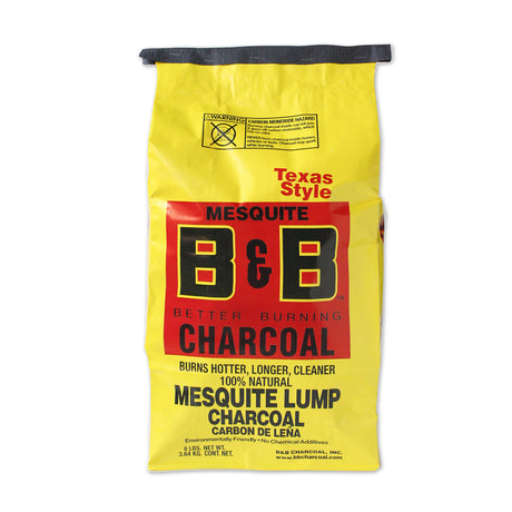 B&B Charcoal All Natural Mesquite Lump Charcoal 8 lb