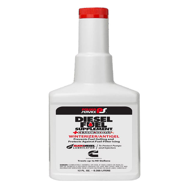 Power Service Diesel Fuel Supplement + Cetane Boost Diesel Fuel Anti-Gel 12 oz