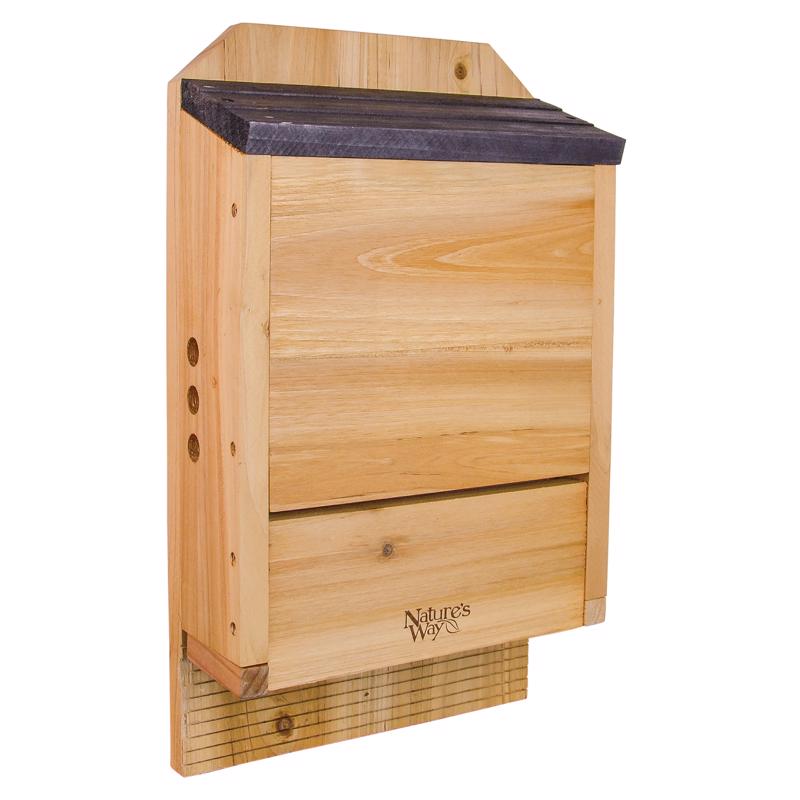 Nature's Way Cedar Series 20.5 in. H X 5 in. W X 12 in. L Cedar Bat House