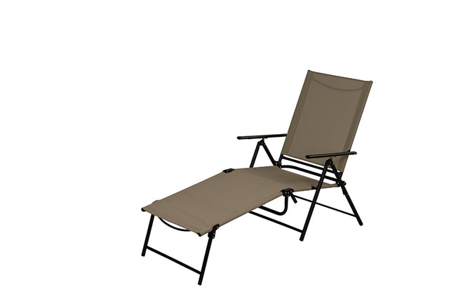 Living Accents Black Steel Frame Sling Lounge Chair