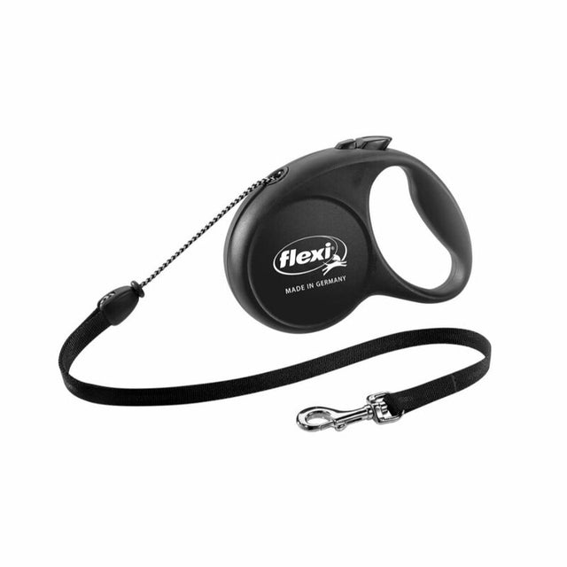 Flexi Black Retractable Nylon Dog Leash Medium