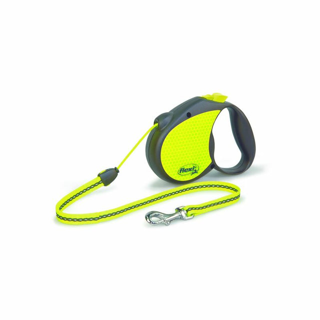 Flexi Neon Yellow Retractable Plastic Dog Leash Medium