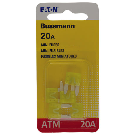 Bussmann 20 amps ATM Yellow Blade Fuse 5 pk