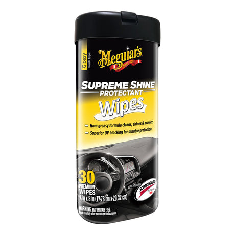 Meguiar's Supreme Shine Plastic/Rubber/Vinyl Protectant Wipes 30 ct