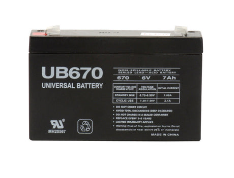 UPG UB670 7 Ah Lead Acid Automotive Battery