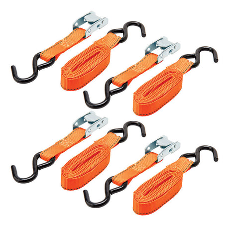 Keeper 1 in. W X 10 ft. L Orange Tie Down Strap 300 lb 4 pk