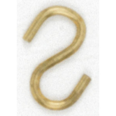 Brass Plated S-Hook - 1"