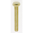 Steel Knurled Head Thumb Screw - 8/32 - 1" Length - Brass Plated Finish