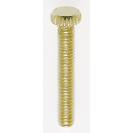 Steel Knurled Head Thumb Screw - 8/32 - 1" Length - Brass Plated Finish