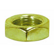 Steel Locknut - 1/8 IP - 9/16" Hexagon - 3/16" Thick - Brass Plated Finish