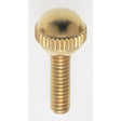 Solid Brass Thumb Screw - Burnished and Lacquered - 8/32 Ball Head - 1/2" Length