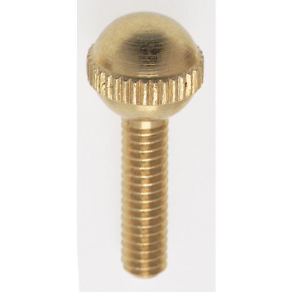 Solid Brass Thumb Screw - Burnished and Lacquered - 8/32 Ball Head - 5/8" Length