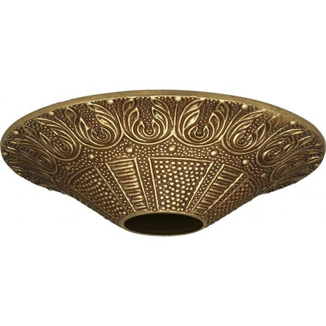 Cast Brass Canopy - Antique Brass Finish - 4-3/8" Diameter - 1-1/16" Center Hole - 1" Height