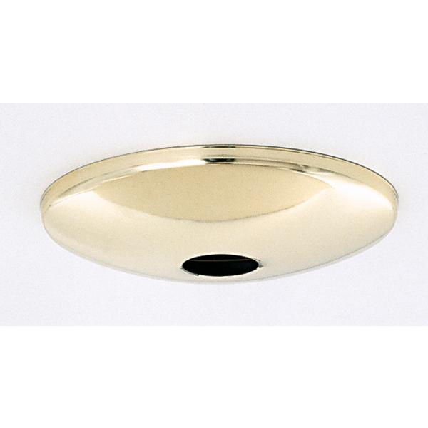 Plain Shallow Fixture - Canopy Only - Brass Finish - 5in. Diameter - 1-1/16in. Center Hole