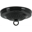 Ribbed Canopy Kit - Black Finish - 5" Diameter - 7/16" Center Hole - 2-8/32 Bar Holes - Includes Hardware - 10lbs Max