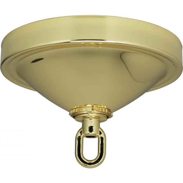 Deep Canopy Kit - Brass Finish - 5" Diameter - 11/16" Center Hole - 1-3/4" Depth - Includes Hardware - 25lbs Max