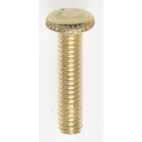 Steel Knurled Head Thumb Screws - 8/32 - 3/4" Length - Brass Plated