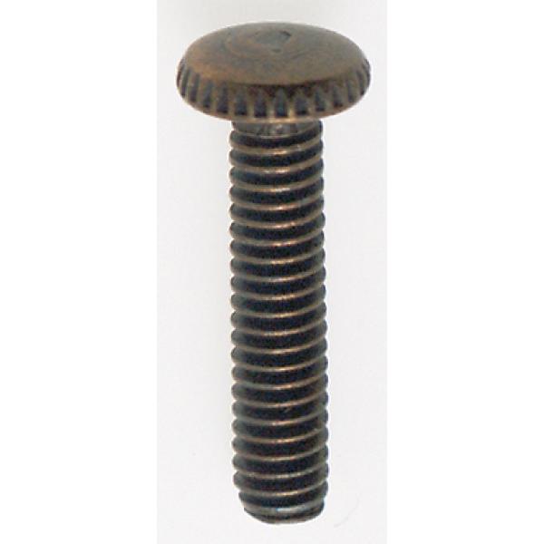 Steel Knurled Head Thumb Screws - 8/32 - 3/4" Length - Antique Brass Plated Finish