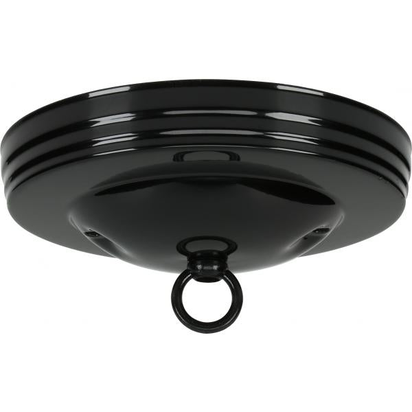 Standard Canopy Kit - Black Finish - 5" Diameter - 7/16" Center Hole - 2-8/32 Bar Holes - Includes Hardware - 10lbs Max