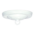 Standard Canopy Kit - White Finish - 5" Diameter - 7/16" Center Hole - 2-8/32 Bar Holes - Includes Hardware - 10lbs Max