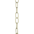 11 Gauge Chain - Brass Finish - 1-1/2" Link Length - 7/8" Link Width - 3/32" Thick - 1 Yard Length - 200 Yards/Carton - 15lbs Max