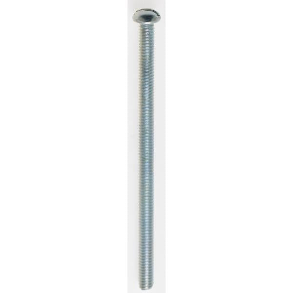 Steel Round Head Slotted Machine Screw - 8/32 - 3" Length - Nickel Plated Finish