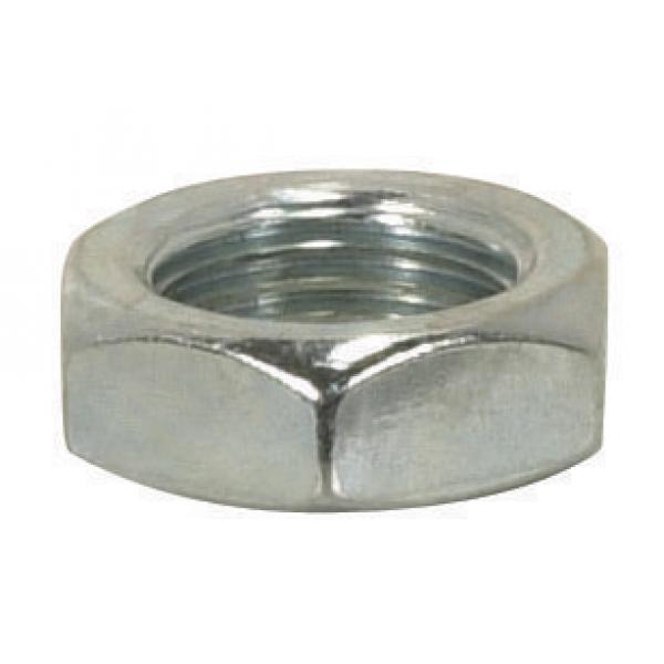 Steel Locknut - 1/8 IP - 9/16" Hexagon - 3/16" Thick - Zinc Plated Finish