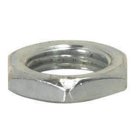 Steel Locknut - 1/8 IP - 9/16" Hexagon - 1/8" Thick - Zinc Plated Finish