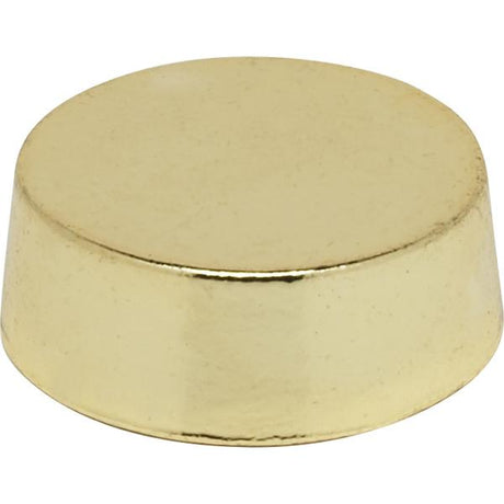 1" Plain Knob - 1/8 IP - 3/8" Height - Polished Brass Finish