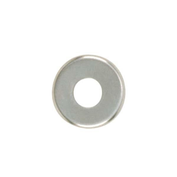 Turned Brass Check Ring - 1/8 IP Slip - Nickel Plated Finish - 1" Diameter