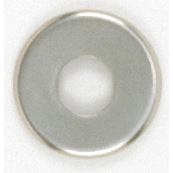 Steel Check Ring - Curled Edge - 1/8 IP Slip - Nickel Plated Finish - 1-1/2"