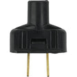 Attachment Plug With Terminal Screws - Black Finish - Non Polarized - 18/2-SVT Round Wire - 15A - 125V