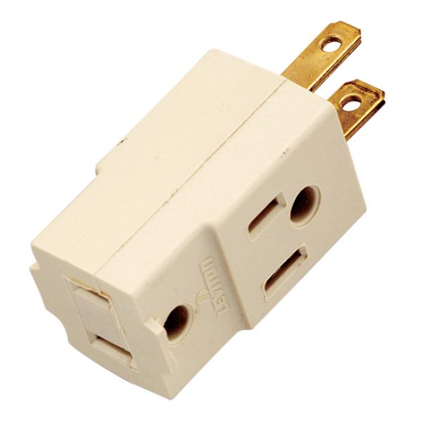 Triple Cube Tap - Ivory Finish - Polarized - 15A - 125V