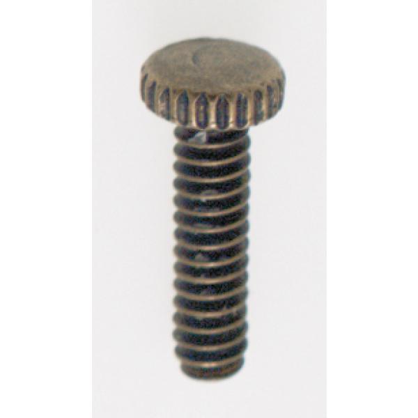 Steel Knurled Head Thumb Screw - 6/32 - 1/2" Length - Antique Brass Plated Finish