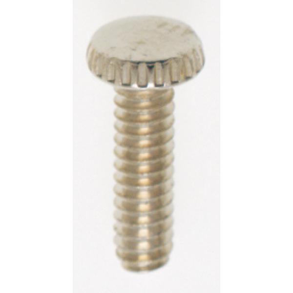 Steel Knurled Head Thumb Screw - 6/32 - 1/2" Length - Nickel Plated Finish