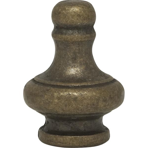 Large Pyramid Knob - 1-1/4" Height - 1/8 IP - Antique Brass Finish