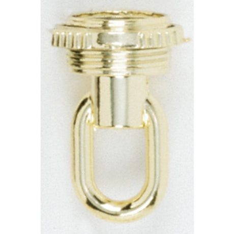 3/8 IP Screw Collar Loop With Ring - Brass Plated