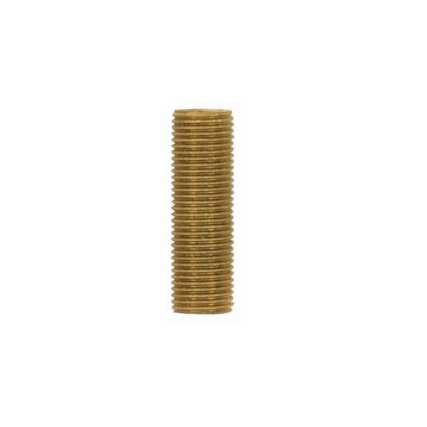 1/8 IP Solid Brass Nipple - Unfinished - 1/2" Length - 3/8" Wide