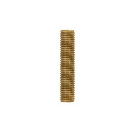 1/8 IP Solid Brass Nipple - Unfinished - 1-1/4" Length - 3/8" Wide