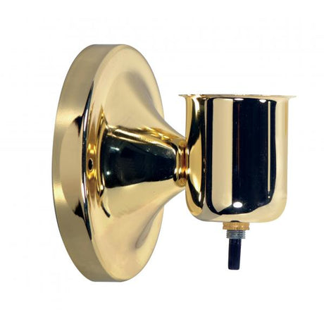 1-5/8" Wired Wall Bracket With Bottom Turn Knob Switch - Brass Finish - Includes Hardware - 60W Max