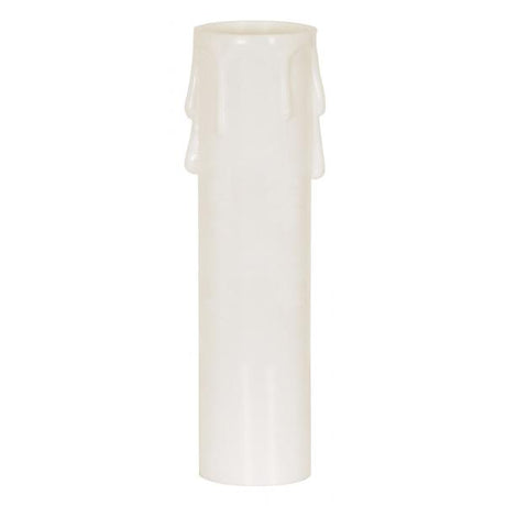 Plastic Drip Candle Cover - White Plastic Drip - 1-3/16" Inside Diameter - 1-1/4" Outside Diameter - 3" Height