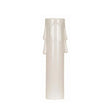 Plastic Drip Candle Cover - White Plastic Drip - 13/16" Inside Diameter - 7/8" Outside Diameter - 2-1/2" Height