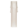 Plastic Drip Candle Cover - White Plastic Drip - 13/16" Inside Diameter - 7/8" Outside Diameter - 4" Height