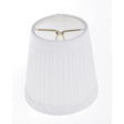 Clip On Shade - White Pleated Round - 3" Top - 4" Bottom - 4" Side