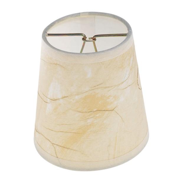 Clip On Shade - Beige Parchment Round - 3" Top - 4" Bottom - 4" Side