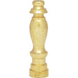 Small Spindle Finial - Burnished And Lacquered - 1-7/8" Height - 1/4-27