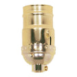 3-Way (2 Circuit) Keyless Socket - 1/8 IPS - Aluminum - Brite Gilt Finish - 660W - 250V - 250/10 Master