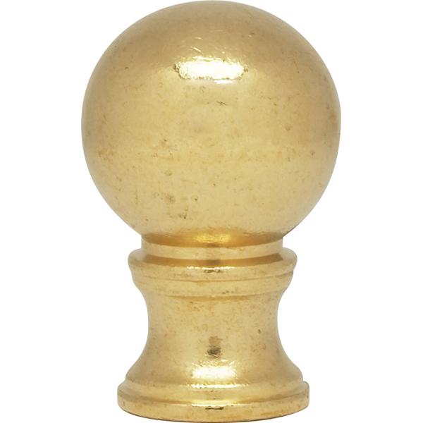 Ball Finial - Burnished And Lacquered - 1-3/8" Height - 7/8" Diameter - 1/8 IP